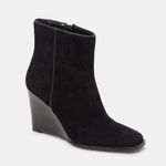 Dolce Vita Susann Suede Wedge Booties in Black Size 9 Photo 0