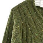 Hannah Hunter Hannah Green Confetti Cable Knit Sweater Chunky Cozy XL Photo 3