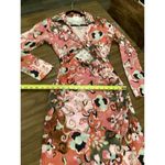 MISA Los Angeles MISA sung long sleeve midi dress Cotton Blend V Neck Cut Out Floral Pink new XS Photo 8