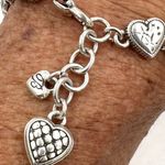 Brighton  Enchanted Hearts Silver Plated Charms Slide Bracelet Photo 8