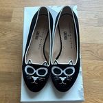 Charlotte Olympia  grunge kitty velvet flats Photo 0