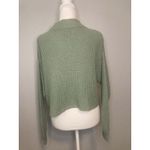 Hollister  Women’s Size Small Sweater Cropped Green Waffle Knit Photo 5