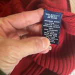 Evan Picone  Red Acrylic Pom Pom Sweater Cable Knit Women Small Christmas Holiday Photo 7