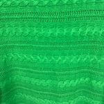 CHAPS sweater 2X linen blend pullover boatneck pointelle knit kelly green Photo 4
