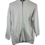 J.Crew Point Sur Heavy Ivory Faux Fur Zip Up Mock Neck Coat S Photo 0