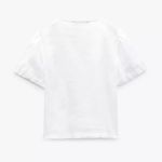 ZARA Women’s 100% Linen V-Neck Button Down Shirt Shortsleeve in White M Photo 2