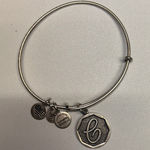 ALEX AND ANI  Silver-Tone Bangle Bracelet 2016 Initial C "C" Photo 0