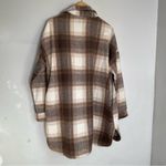 Banana Republic  Brown Plaid Long Sleeve Button Down Shirt‎ Jacket XL Shacket Photo 4