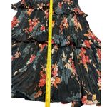 Lulus | Tier to Stay Black Floral Print Tiered Tie-Strap Midi Dress size M New Photo 16