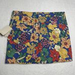 Mother Denim The Vagabond Mini Skirt Size 31 Floral Multicolor Retro Funky NWT Blue Photo 5