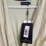 Pretty Little Thing Pistachio Puff Sleeve Puffball Hem Shift Dress US 6 Mini Photo 2