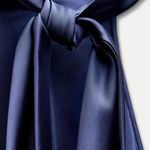 ZARA  maxi dress satin slip gown Elegant blue Halter formal party wedding prom Photo 7