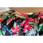 Grace Karin swim top tankini pink on black botanical size small women's Photo 5