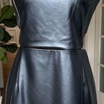 French Connection  Crolenda Black Faux Leather Cut Out Dress Size 6 NWT Photo 0