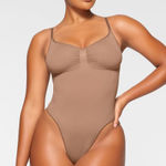 SKIMS Size L/XL Sculpting Thong Bodysuit Sienna Brown Shapewear Iconic NWT Photo 0