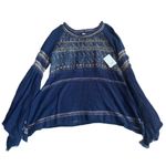 Free People Free‎ People Craft Time Navy Bell Sweater NWT Size Small Photo 8