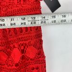 Lulus  women's size medium red lace dress first kiss v neck date wedding guest m Photo 8