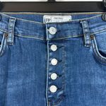 Free People  Destroyed Reagan Button Fly Denim Blue Ankle Jeans Size 30 EUC #0704 Photo 4