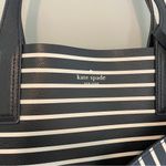 Kate Spade  Black White Striped Arch Lauren Reversible Classic Tote with Wristlet Photo 2