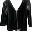 143 I Love You 90s Y2K Black Vintage Velvet Cardigan‎ Butterfly Closure Size M Size M Photo 2