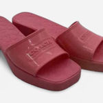 Coach  bubblegum pink, Scarlet, slides, mules, sandals, size 9 Photo 0