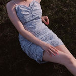 Romwe Blue Ditsy  Floral Dress Photo 0