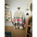 Natural Life Cream Calla Wool Blend Jacquard Cardigan Sweater - Size - L/XL Photo 1