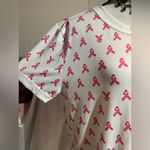 LuLaRoe Liv White with Pink Ribbon Breast Cancer Shirt Photo 1