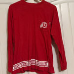 PINK - Victoria's Secret Utah Utes T Shirt Women's XS Xtra Small Victoria's Secret PINK Red Long Sleeve Photo 0