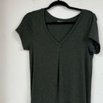 prAna  Forest Green Short Sleeve Ruched Tee Shirt Active Wear Dress Womens M Photo 3