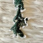 Vintage Y2K Crochet Green White Scarf Photo 30