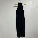 River Island  Black Midi Halter Dress Sz 8 Photo 5