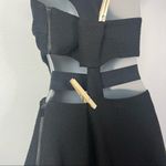 Elizabeth and James Black Darrien Textured Cut Out Mini Dress 8 Photo 7