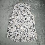 EXPRESS  Shirt Women Small Large Gray Pink‎ Snake Print Career Office Casual Photo 1