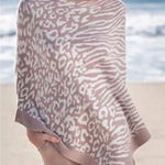 Barefoot Dreams ✨ CozyChic Ultra Lite Ocean Breeze Poncho Rose Animal Print✨ Photo 0