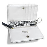 Juicy Couture Script Print Crossbody Bag w Bow and Wallet Set Black White EUC Photo 12