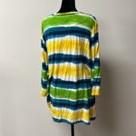 Ruby Rd  Stripe Geometric long Sleeve Adjustable Ruching Side seam multicolor 1X Photo 5