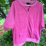Urban Outfitters Pink terrycloth, short sleeve, zip up sweatshirt, S Photo 0