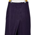 EXPRESS Vintage  Faux Suede Midi Skirt Size 11/12 Center Front Slit Boho Western Photo 1