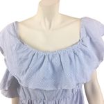 ASOS  Blue & White Striped Ruffled‎ Dress Photo 3