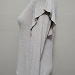 Lucky Brand  heather gray ribbed ruffle top size large Photo 4