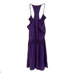 Parker  size medium sleeveless 100% silk purple mini dress‎ fitted waist Photo 1