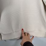 Varley  Manning Sweatshirt Ribbed Long Sleeve Side Zip Women’s M Cream Oat Photo 11