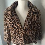 CAbi  Brown Leopard Teddy Jacket Photo 3