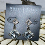 White House | Black Market  Silver Square Drop Earrings Photo 0