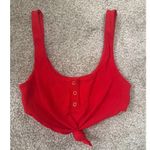 Beach Bunny Red Tide Knot Snap Buttons Bralette Bikini Top, S Photo 4