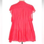 Torrid  Chiffon Swiss Dot Lace Crochet Inset Tie-Front Top Blouse Plus Size 4X Photo 5