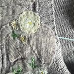 Anthropologie Field Flower Light Purple Embroidered Cardigan, New with Tags Size M Photo 2