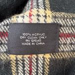 Plaid Scarf Black Red Gold White 62”x10” Fringe Unisex Photo 1