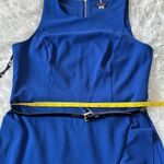 Tommy Hilfiger  Women's Ruffled Belted Sheath Dress Royal blue size 10 Photo 4
